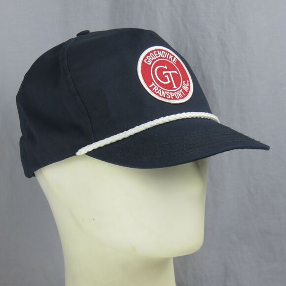Vtg Groendyke Transport Inc. Embroidered Patch Snapback Trucker Hat Cap USA Made - Picture 2 of 7